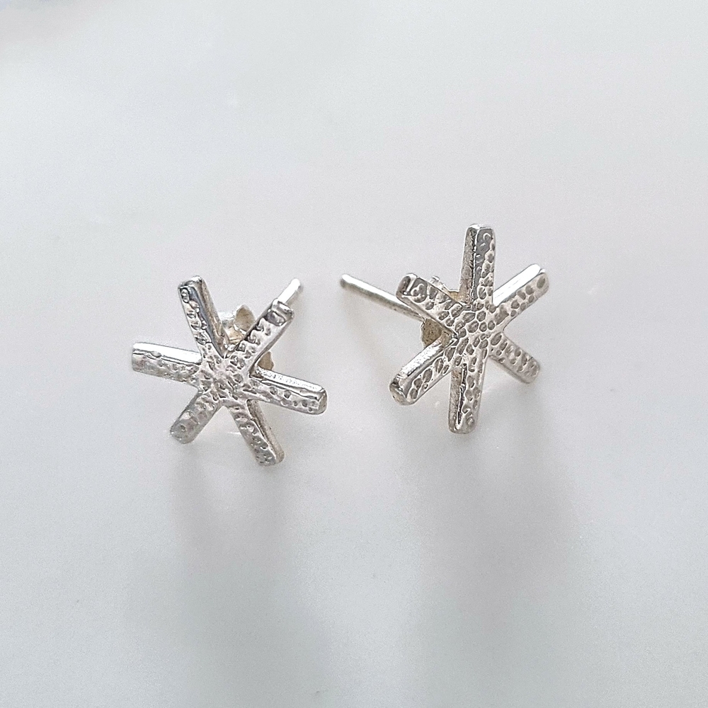 Sterling Silver Starburst Earrings